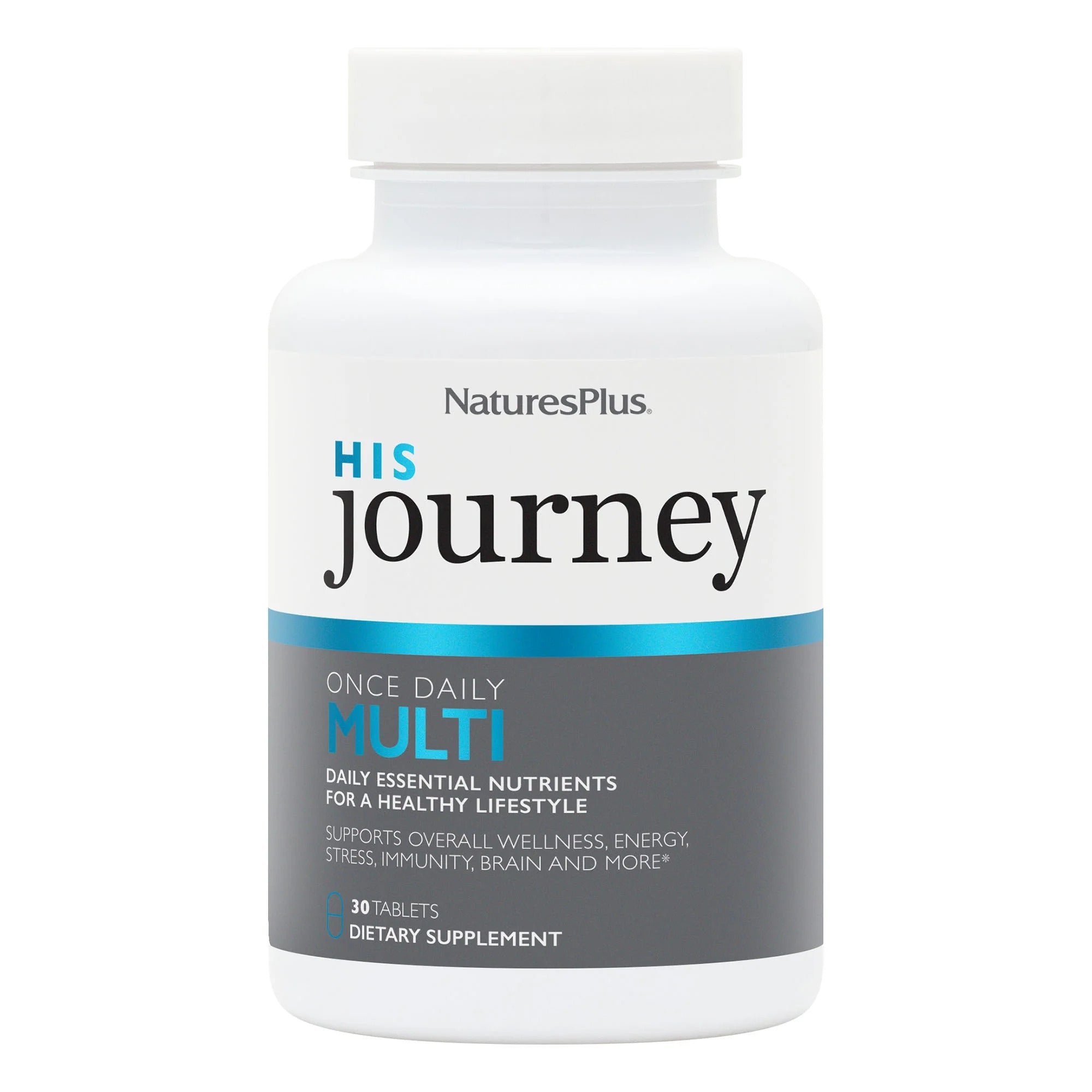 Nature’s Plus, His Journey, Once Daily Multi, 30 Tablets UPC 097467303416 | HiLife Vitamins
